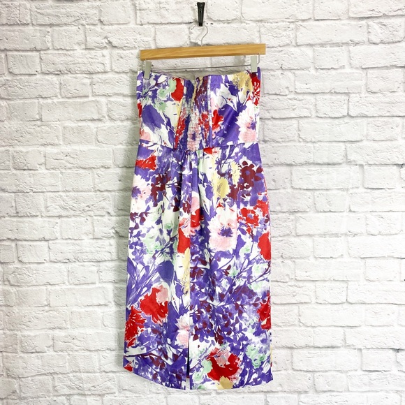 Lavish Alice Floral Corset Midi Cocktail Dress - Picture 6 of 8